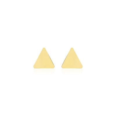 14 karaat gouden oorknop / oorbel met een driehoek ontwerp
