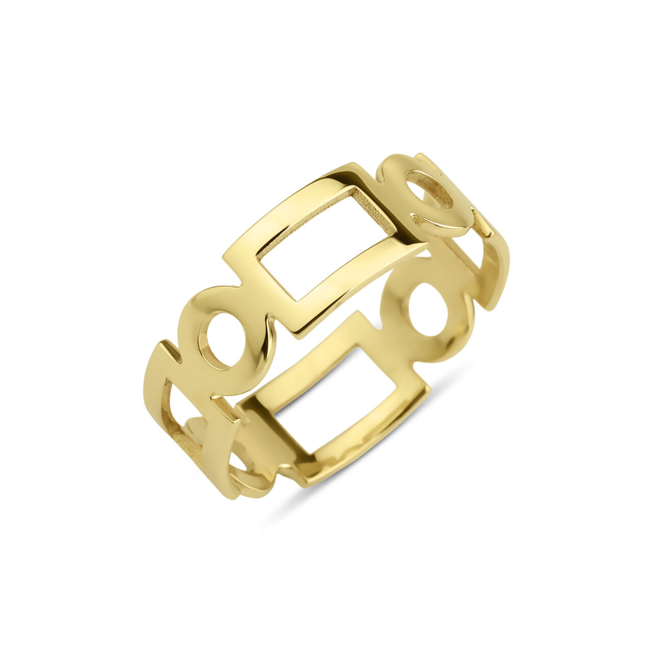 karaat gouden ring met ontwerp geinspireerd door arabesque
