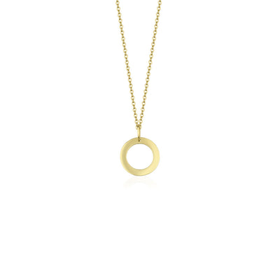 14 karaat gouden hanger met een open cirkel / rondje ontwerp