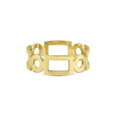 14 karaat gouden ring met ontwerp geinspireerd door arabesque