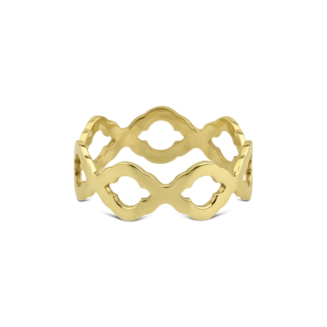 14 karaat gouden ring met ontwerp geinspireerd door logo van london underground