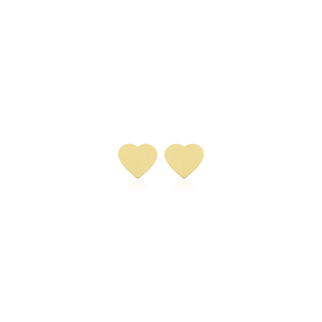 14 karaat gouden oorknop / oorbel met een hartjes ontwerp