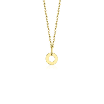 14 karaat gouden hanger met een open cirkel / rondje ontwerp