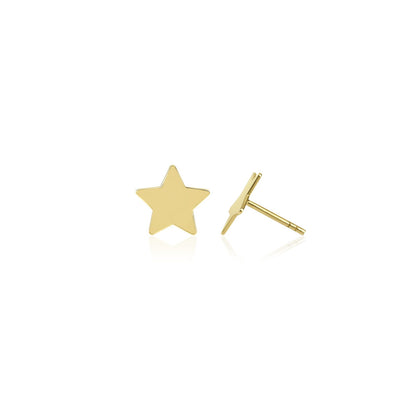14 karaat gouden oorknop / oorbel met een ster ontwerp