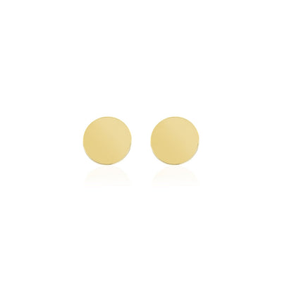 14 karaat gouden oorknop / oorbel met een rondjes / cirkel ontwerp