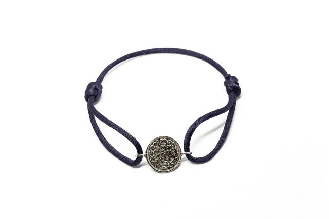Lucky dime with satin band