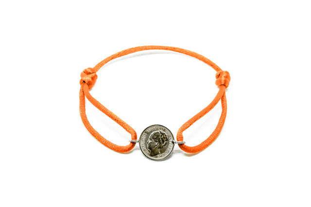 Lucky dime with satin band