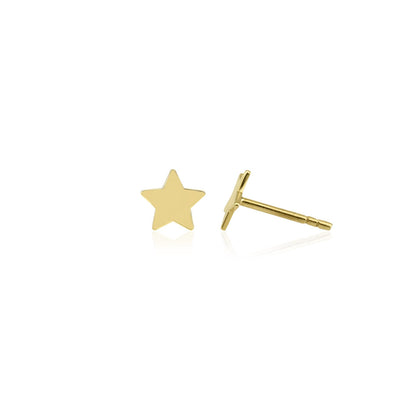 14 karaat gouden oorknop / oorbel met een ster ontwerp