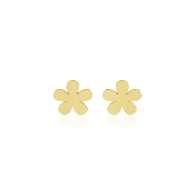 14 karaat gouden oorknop / oorbel met een bloem ontwerp