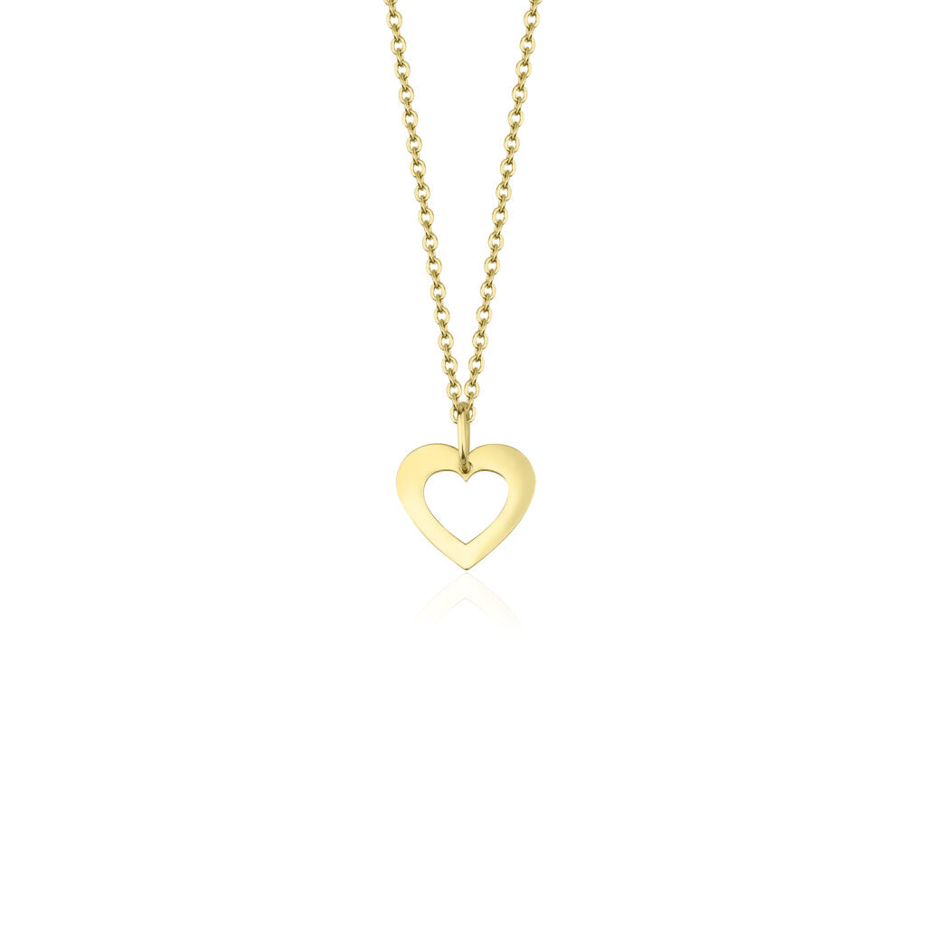 14 karaat gouden hanger met een open hartjes ontwerp