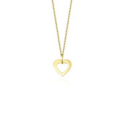 14 karaat gouden hanger met een open hartjes ontwerp
