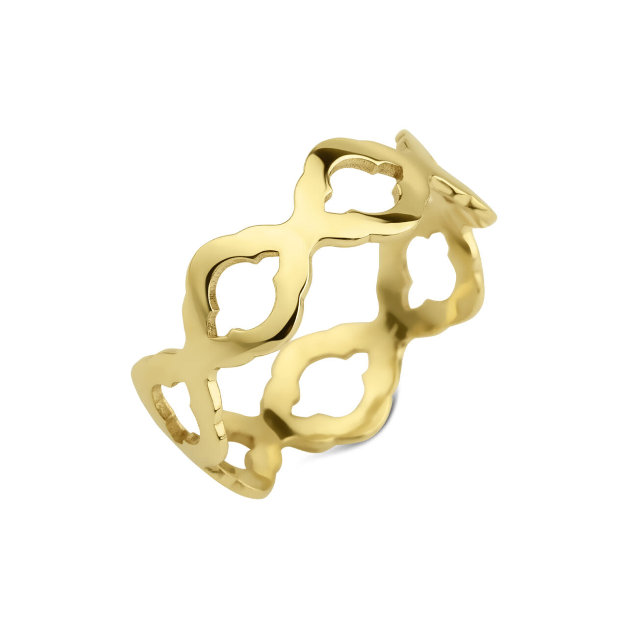 14 karaat gouden ring met ontwerp geinspireerd door logo van london underground