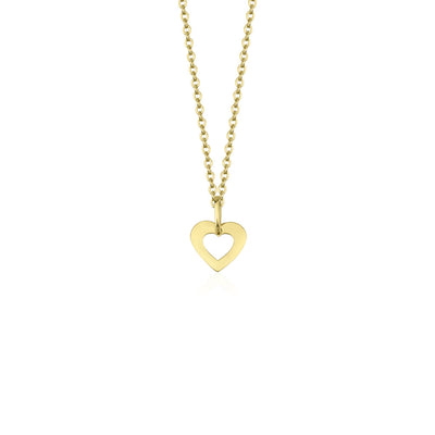 14 karaat gouden hanger met een hartjes ontwerp